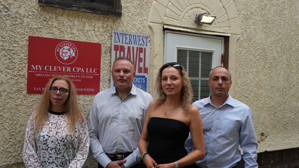 The MyCleverCPA team outside the office