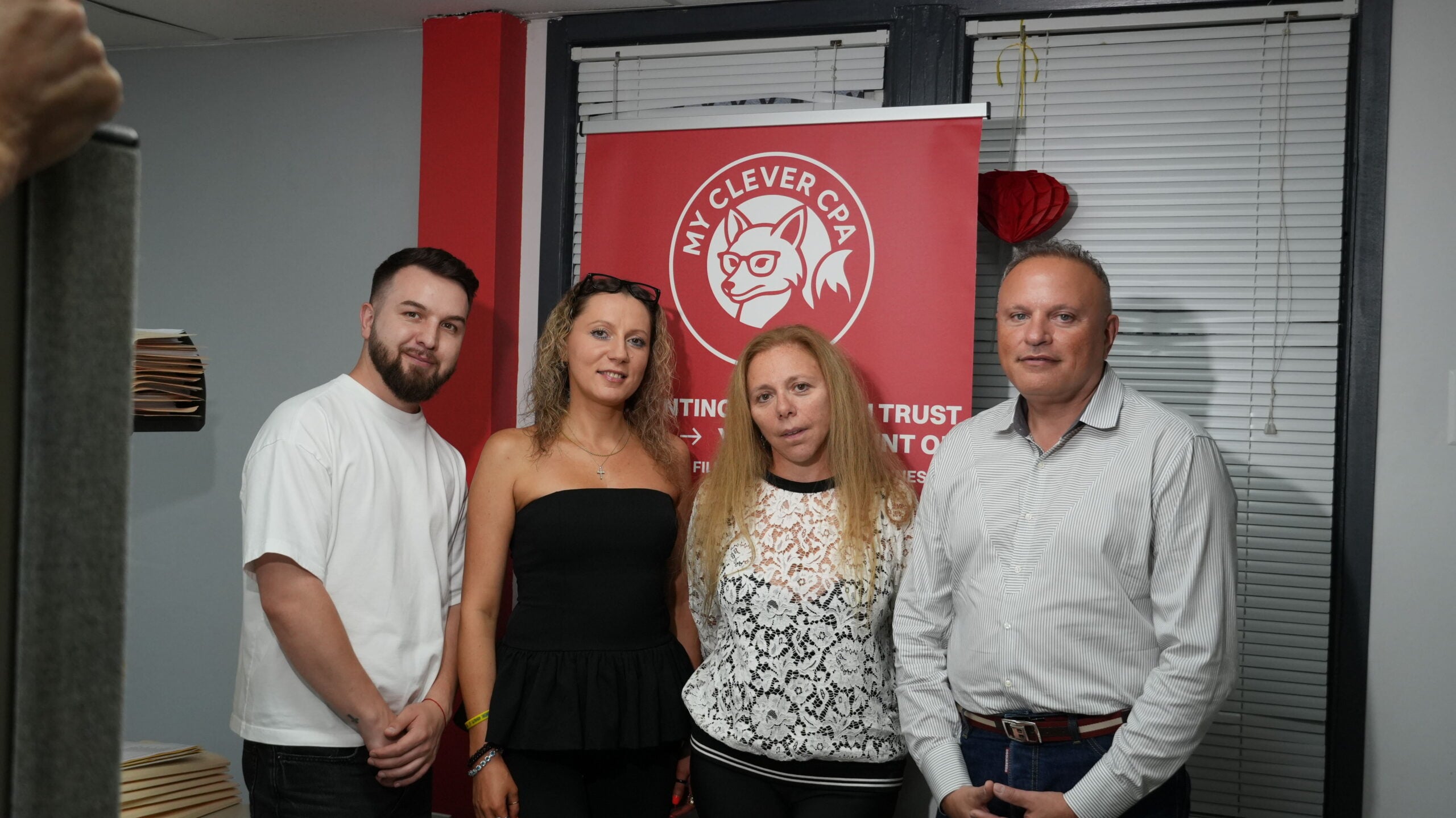 The MyCleverCPA team in the office